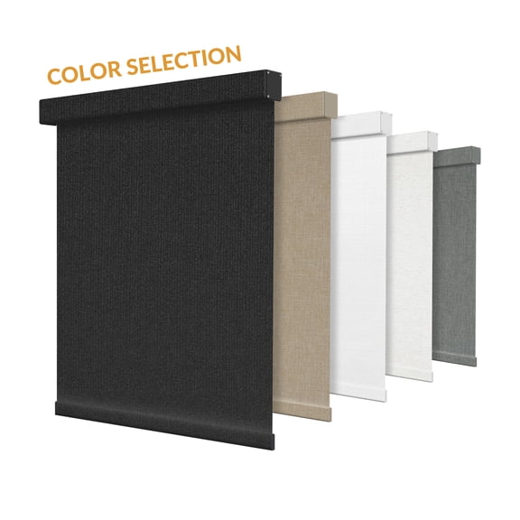 ZimJAHO Cordless Blackout Roller Shades for Windows, Push Up & Pull Down Spring Loaded Roller Window Shades, Thermal Insulated Linen / Hemp Fabric Blinds, Black, 24"W x 48"H