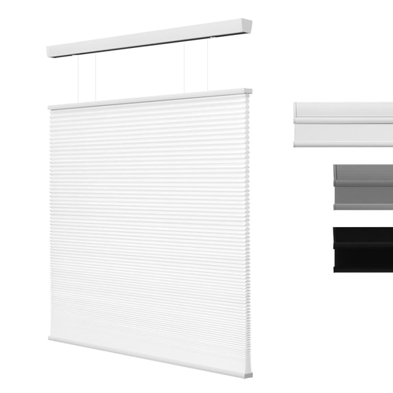 ZimJAHO Top Down Bottom Up Cellular Shades with Cordless Design – Blackout Honeycomb Blinds for Windows, Energy Saving Thermal Insulation, Easy to Install, Light Filtering-White, 21"W x 48"H