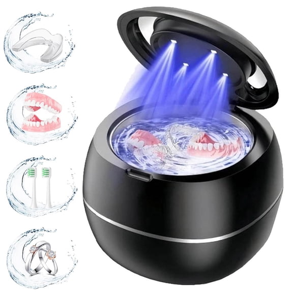 Zima Dental Pod Ultrasonic Cleaner,42Khz Denture Dome With 2 Modes,Digital Timer & 180Ml Capacity Denture Dome Cleaner,Ploise Denture Dome For Denture, For Mouth Guard, Aligner, Braces & Jewelry