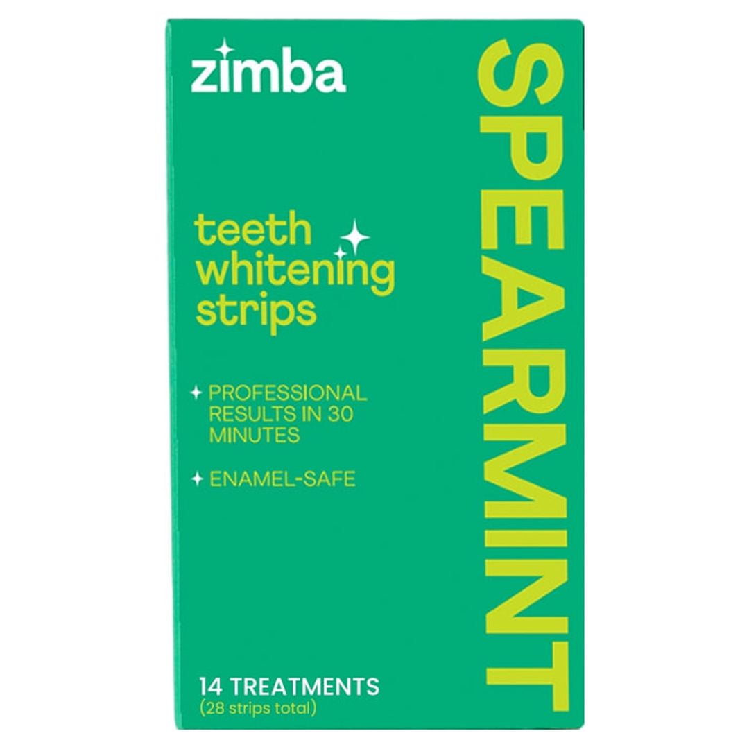 Zimba, 28 NonSensitive White Strips Teeth Whitener for Tooth Whitening, Helps Remove Smoking