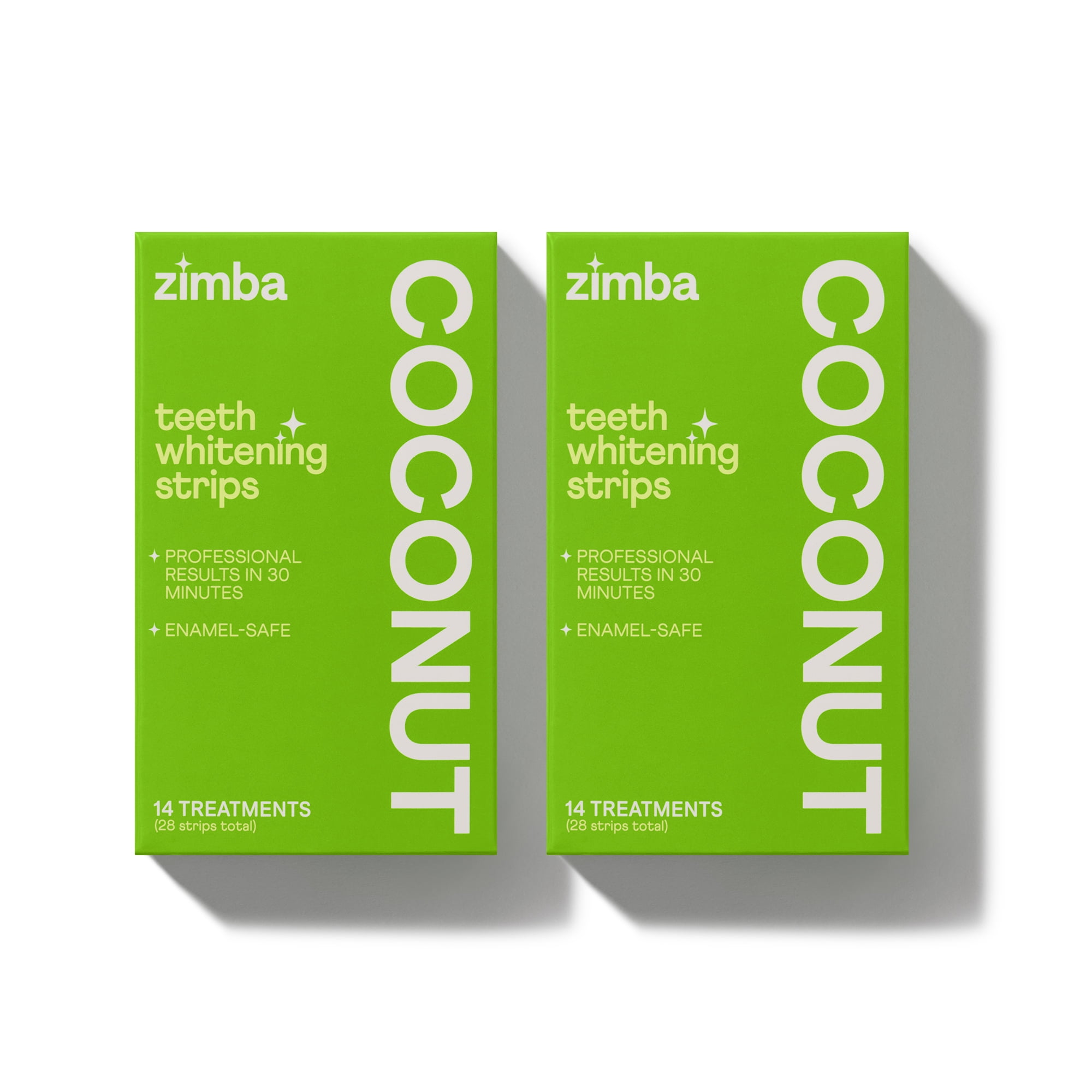 Zimba Coconut Teeth Whitening Strips, 28 Stain Removal Treatments (2