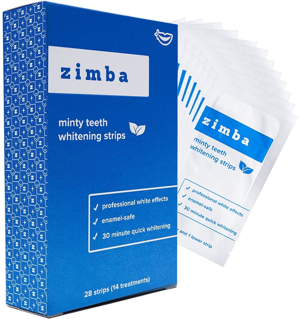 Zimba Vegan Whitening Strip, Enamel Safe Teeth Whitening, Hydrogen