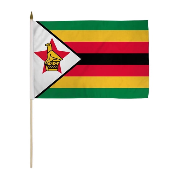 Zimbabwe 12x18in Stick Flag