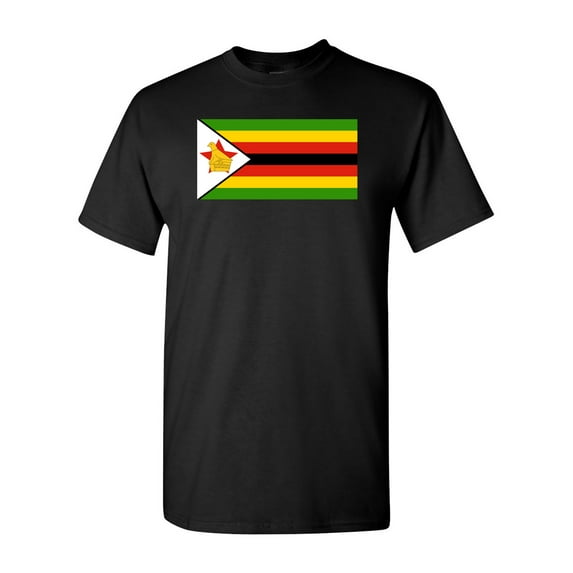 Zimbabwe Country Flag Adult DT T-Shirt Tee