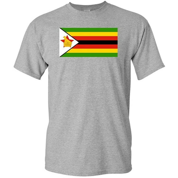 Zimbabwe Country Flag Adult DT T-Shirt Tee