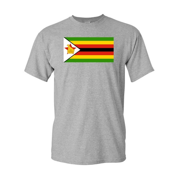 Zimbabwe Country Flag Adult DT T-Shirt Tee