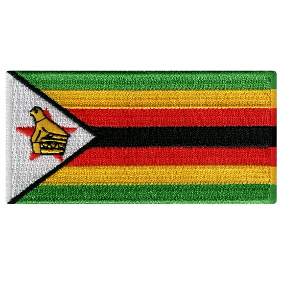 Zimbabwe Flag Embroidered Iron-on Patch
