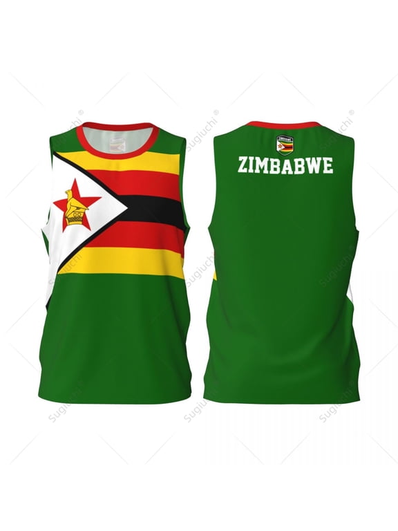 Zimbabwe Flag Men Basketball Sports Jersey Running Fitness Multifunction Sleeveless tshirt Exclusive Custom Name Nunber