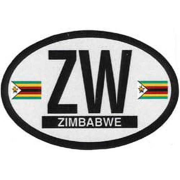 Zimbabwe Oval Decal