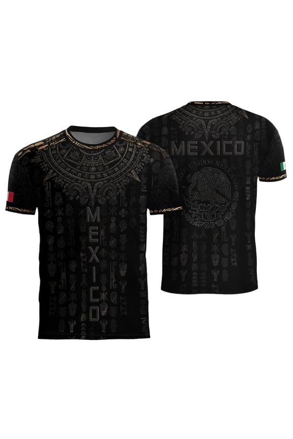 2026 National Mexico Team Soccer Jersey for Men Retro Jersey Short Sleeve Soccer T-Shirt Fashion Streetwear for Game Day Black XL