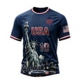thumbnail image 1 of Zimjoy 2026 USA Soccer Jersey Shirts for Men Crewneck Short Sleeve United States Team Fan International Soccer T Shirts Retro Streetwear Top Royal Blue L, 1 of 5