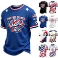 thumbnail image 1 of Zimjoy 2026 USA Soccer Jersey Shirts for Men Crewneck Short Sleeve Country Team Fan International Soccer T Shirts Retro Streetwear Top Dark Blue 4XL, 1 of 5