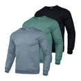 thumbnail image 1 of Zimjoy 3 Pack Men's Cotton Sweatshirt Big and Tall XL-5XL Casual Loose Solid Color Hoodies Basic Sweatshirts Long Sleeve Elastic Cuff and Hem Baggy Pullover Hoodies, Mix_B 2XL, 1 of 5