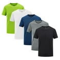 thumbnail image 1 of Zimjoy 5 Pack Workout Shirts for Men Short Sleeve L-7XL Big and Tall Athletic Active Tops Quick Dry Crew Neck T Shirt for Running, Mix-D 5XL, 1 of 7