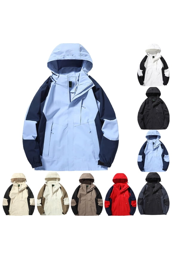 Big and Tall Wind Breaker Jackets Mens M-5XL Windproof Fall Jacket Casual Breathable Hooded Lightweight Jacket Men Adjustable Neckline Running Windbreaker, Light Blue L