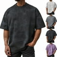 thumbnail image 1 of Zimjoy Big and Tall Shirts for Men Fashion Short Sleeve Oversized T-Shirts for Men Casual Loose Fit Clothes Crewneck Lightweight Tops, Black L, 1 of 5
