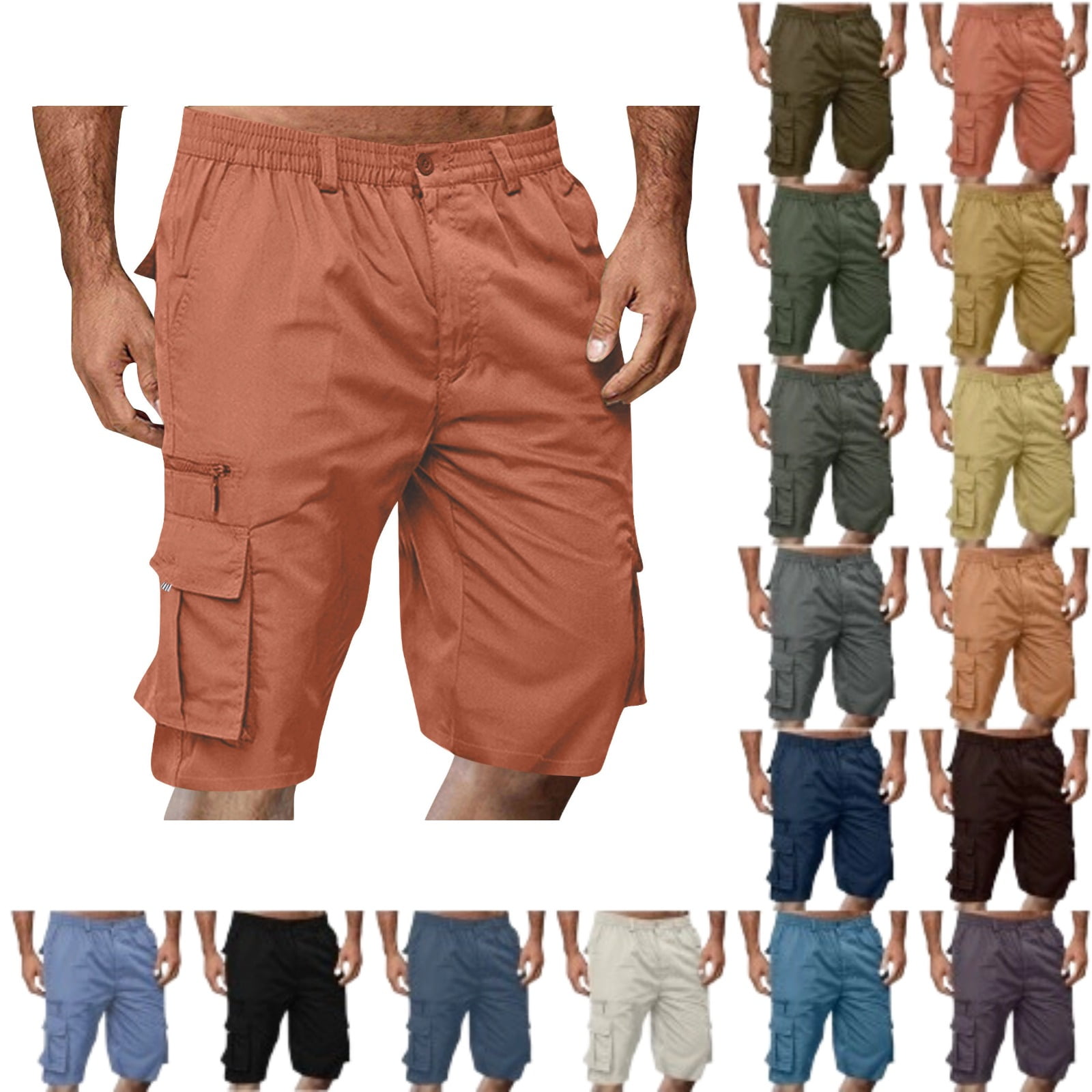 Pantalones Cortos De Trabajo Para Hombre Stenso Prisma - Bermudas Con Bolsillos, Tela Polycotton
