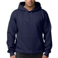 thumbnail image 1 of Zimjoy Fleece Hoodie for Men Casual Loose Solid Color Hoodies Fleece Sweatshirts Long Sleeve Drawstring Cozy Pullover Sweatshirts Outwear with Pocket, Navy 2XL, 1 of 5