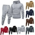 thumbnail image 1 of Zimjoy Gray Sweat Suits Men Sports Mens Track Suits 2 Piece Set Casual Hoodie and Sweatpants Set Fall Outfits with Pockets, Gray 2XL, 1 of 5