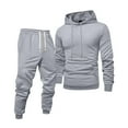thumbnail image 1 of Zimjoy Gray Track Suits Mens Athletic Sweatsuits for Men Fall Pullover Hoodie and Sweatpants Set Casual Outfits with Pockets, Gray 2XL, 1 of 4