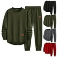 thumbnail image 1 of Zimjoy Green Sweat Suits Men Sports Track Suits Mens Casual Loose Sweatshirt and Sweatpants Set Crewneck Autumn Fleece Outfits with Pockets, Dark Green S, 1 of 5
