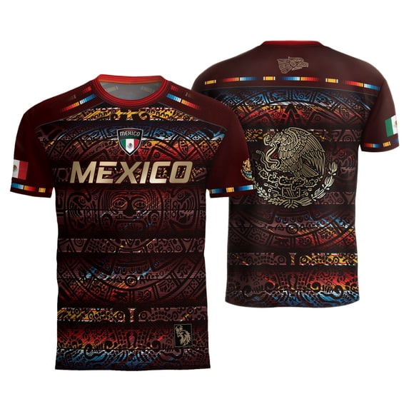 Zimjoy Men's 2026 Mexico Soccer Jersey Short Sleeve Crew Neck Training Shirt Breathable Sport Casual T Shirt for Soccer Fans Watermelon Red 6XL