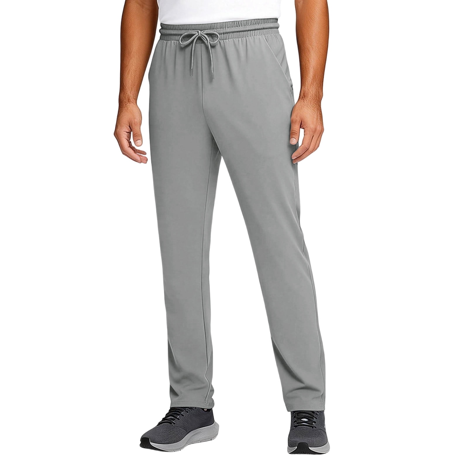 Zimjoy Men's Active Athletic Pants Stretch Drawstring Wasit Track Pants ...