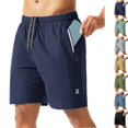 thumbnail image 1 of Zimjoy Men's Athletic Running Shorts Breathable Quick Dry Gym Workout Shorts Lightweight Strech Sports Basketball Exercise Tennis with Zipper Pocket Navy 2XL, 1 of 8