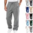 thumbnail image 1 of Zimjoy Men's Baggy Sweatpants Loose Fit Wide Leg Open Bottom Jogging Pants Soft Casual Drawstring Elastic Waist Sweat Pants Workout Athletic Dark Gray XL, 1 of 6