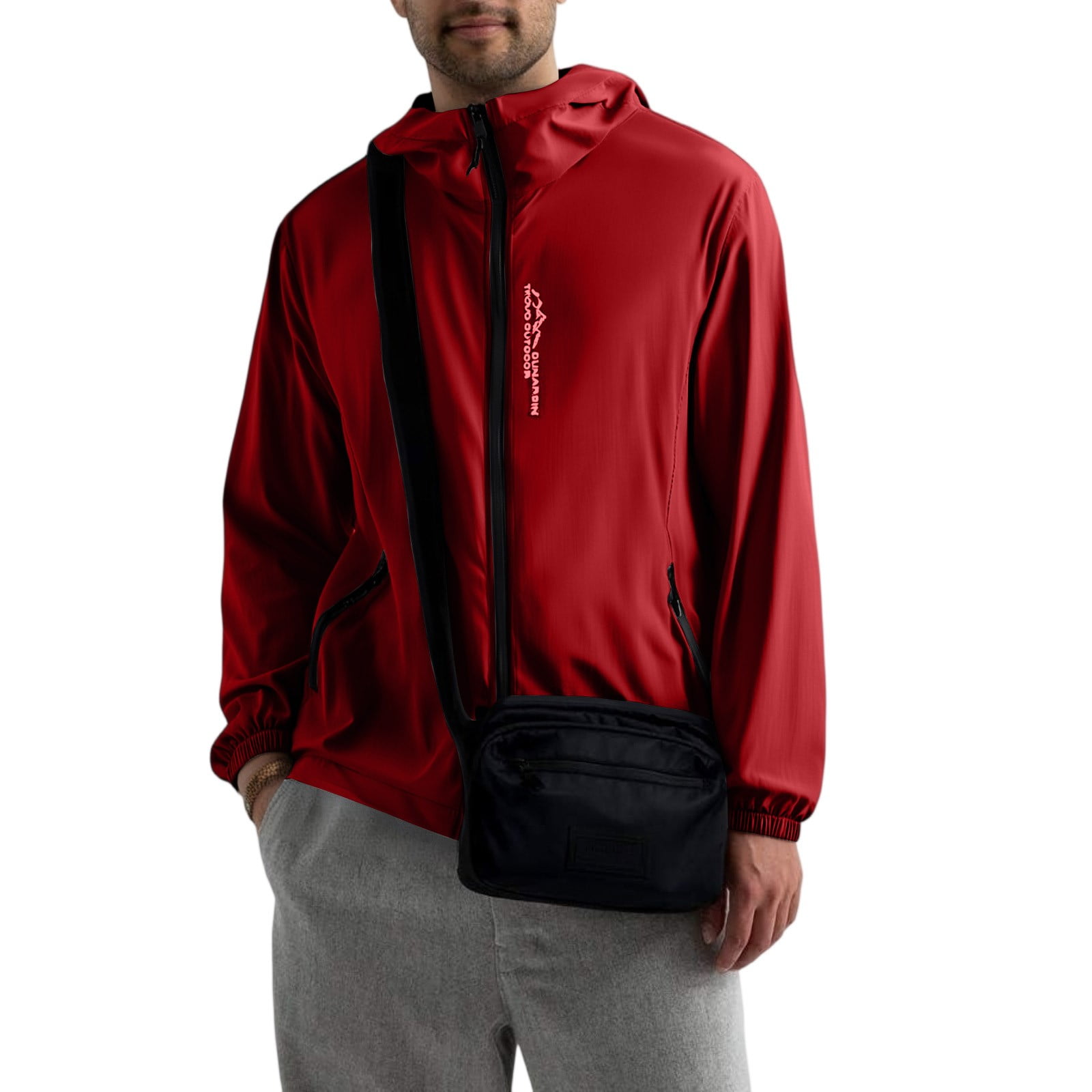 Zimjoy Men's Bomber Jacket Lightweight Waterproof Jackets Casual Big ...