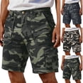 thumbnail image 1 of Zimjoy Men's Camo Ripstop Tactical Cargo Shorts Multi Zipper Pocket Quick Dry Knee Length Outdoor Hiking Fishing Utility Work Shorts Gray 2XL, 1 of 8