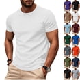 thumbnail image 1 of Zimjoy Men's Crew Neck T Shirts Short Sleeve Quick Dry Athletic Performance Tee Soft Breathable Moisture Wicking Casual Basic Tees White S, 1 of 7