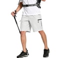 thumbnail image 1 of Zimjoy Men's Hiking Cargo Shorts Lightweight Outdoor Shorts Quick Dry Golf Camping Casual Fishing with Zipper Pockets Light Green 3XL, 1 of 5