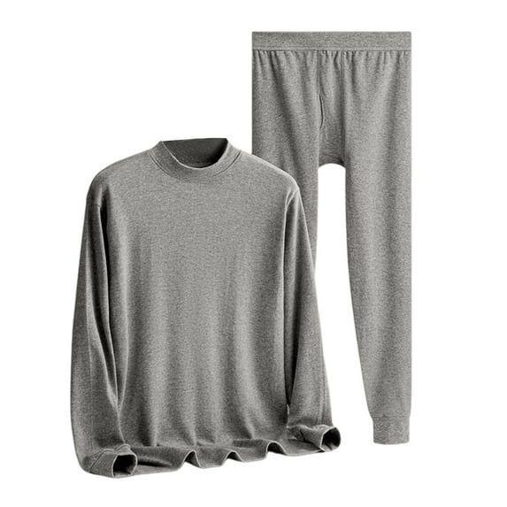 Zimjoy Men's Long Johns Thermal Underwear Fleece Lined Base Layer Thermals Bottom Top Sets Skiing Thermal Underwear for Winter Ski, Dark Gray 3XL