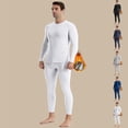 thumbnail image 1 of Zimjoy Men's Long Johns Thermal Underwear Fleece Lined Thermals Top and Bottom Sets Skiing Base Layer Thermal Underwear for Winter Ski, White L, 1 of 5