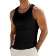 thumbnail image 1 of Zimjoy Men's Muscle Gym Tank Top Quick Dry Breathable Y-Back Vest Regular Fit Ribbed Textured Sleeveless Tank Tops, Black 3XL, 1 of 7