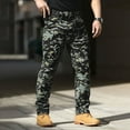 thumbnail image 1 of Zimjoy Men's Pants Water Repellent Rip Stop Cargo Cargo Pants Flex Light Weight Outdoor Trousers Durable Waistband Trousers with Multi Pocket, Gray Camouflage XL, 1 of 5