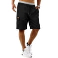 thumbnail image 1 of Zimjoy Men's Relaxed Fit Cargo Shorts Hiking Outdoor Casual Shorts Drawstring Elastic Waist Bermuda Shorts with Multi-Pocket, Black L, 1 of 4
