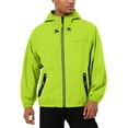 thumbnail image 1 of Zimjoy Men's Soft Shell Jacket Waterproof Oversized Hooded Windbreaker Jacket Lightweight Outdoor Jackets with Zipper Pocket Fishing Hiking Coat, Fluorescent Green L, 1 of 4