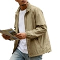 thumbnail image 1 of Zimjoy Men's Summer Lightweight Sun Protection Jacket Windbreaker Zip Up Jacket Casual Loose Fit Outdoor UPF 50+ Sun Shirts with Pocket, Khaki M, 1 of 7
