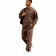 thumbnail image 1 of Zimjoy Men's Sweatsuits, Crewneck Sweatshirt Sweatpants 2 Piece Outfit, Long Sleeve Pullover Top & Jogger Pants Matching Set, Casual Athletic Sweatsuit for Daily Loungewear Gym Workout Coffee 3XL, 1 of 6