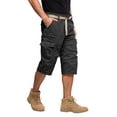 thumbnail image 1 of Zimjoy Men's Tactical Cargo Shorts Waterproof Multi Pocket Knee-Length Shorts Tactical Elastic Back Waist Velcro Tabs Ripstop Workwear, Black 2XL, 1 of 4