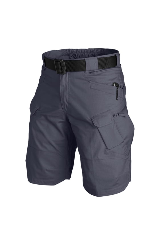 Men's Tactical Cargo Shorts Wear Resistant Rip Stop Breathable Outdoor Work Shorts (No Belt), Gray M