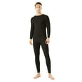thumbnail image 1 of Zimjoy Men's Thermal Underwear Long Johns Fleece Lined Base Layer Thermals Bottom Top Sets Skiing Thermal Underwear for Cold Weather, Black 2XL, 1 of 5