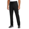 thumbnail image 1 of Zimjoy Men's Track Pants Stretch Drawstring Wasit Athletic Pants Casual Open Bottom Joggers for Workout, Black L, 1 of 8