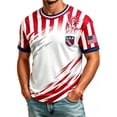 thumbnail image 1 of Zimjoy Men's USA Soccer Jersey 2026 Country Team Crewneck Short Sleeve Fan International Football Shirt Retro Streetwear Top White XL, 1 of 6