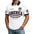 thumbnail image 1 of Zimjoy Men's USA Soccer Jersey Polo Shirts 2026 Country Team Short Sleeve Henley Fan International Football Polo Shirt Retro Streetwear Top Red L, 1 of 6