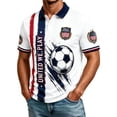 thumbnail image 1 of Zimjoy Men's USA Soccer Jersey Polo Shirts 2026 Country Team Short Sleeve Henley Fan International Football Polo Shirt Retro Streetwear Top Vermilion 2XL, 1 of 6