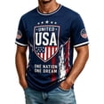 thumbnail image 1 of Zimjoy Men's USA Soccer Jersey Shirts 2026 Country Team Short Sleeve Crewneck Fan International Football Shirt Retro Streetwear Top Black L, 1 of 6