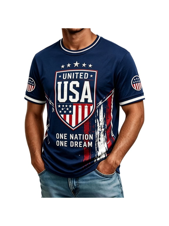 Men's USA Soccer Jersey Shirts 2026 Country Team Short Sleeve Crewneck Fan International Football Shirt Retro Streetwear Top Black L